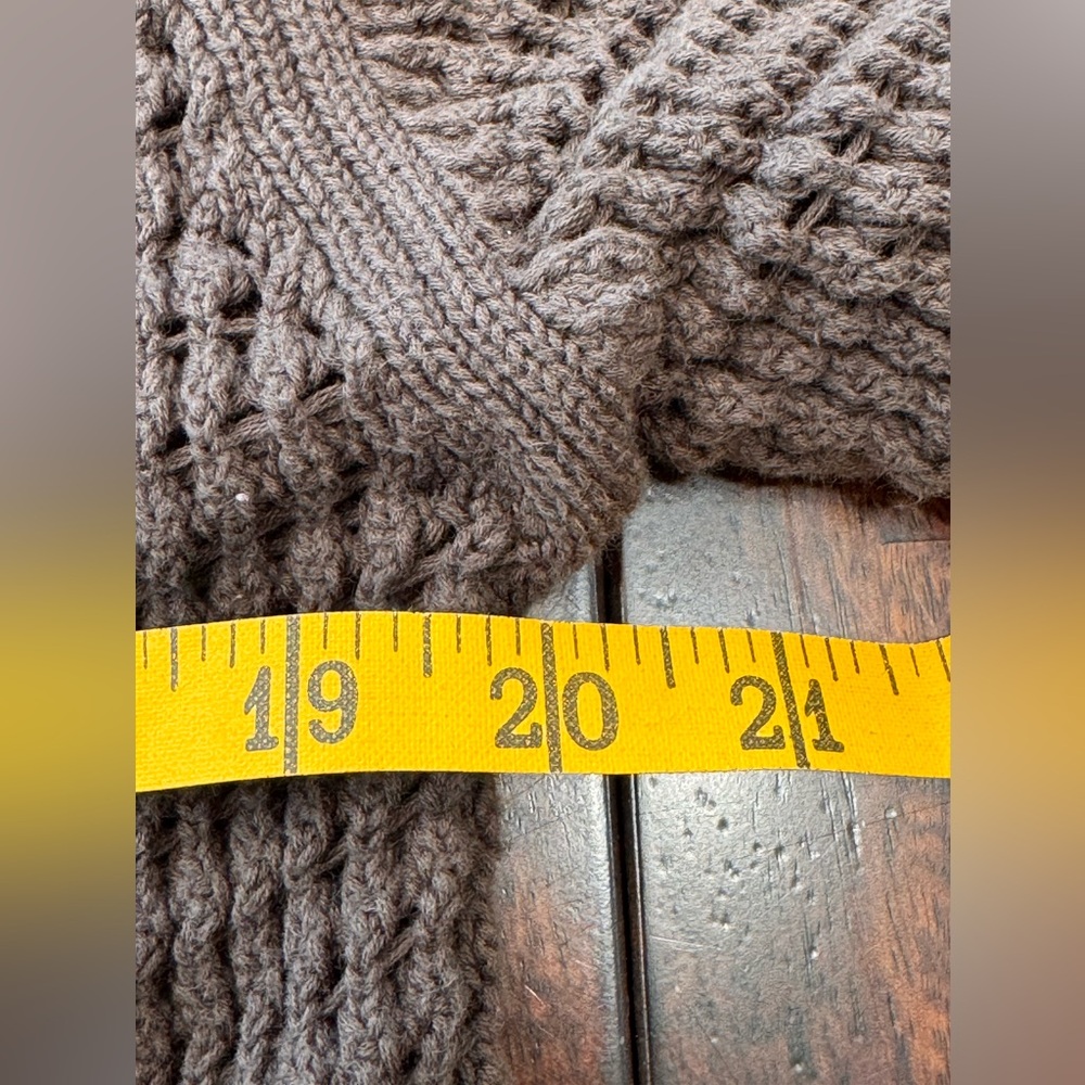 Josephine Chaus one button open weave ladies shrug‎ sweater size XL cotton brown - Picture 12 of 16
